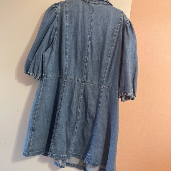 H&M NWT Denim Button-Front Mini Dress, size XXL - Picture 3 of 3